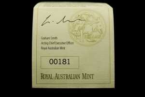 Kangaroo in Outback 2010 three coin 0.999 gold proof set, $25 and 1/5 ounce each - 4