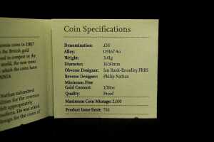 The 2009 UK Britannia &pound;10 1/10 ounce 0.917 gold proof coin - 5