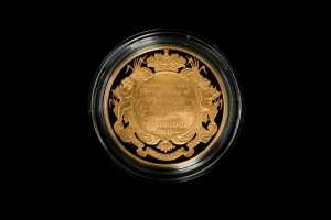 The Christening of HRH Prince George of Cambridge 2013 UK &pound;5 0.9167 gold proof coin,