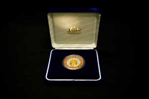 XVII Commonwealth Games 2002 $50 Trimetallic proof coin, 36.51g total - 3