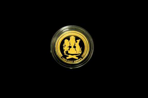 The Ashes 2007 $10 0.999 gold proof coin, 1/10 ounce