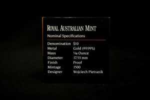 2011 Kangaroo Series $10 0.999 gold proof coin, 1/10 ounce - 5