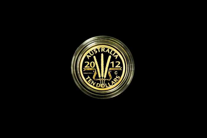 Wheat Sheaf Dollar 2012 $10 0.999 gold proof coin, 1/10 ounce