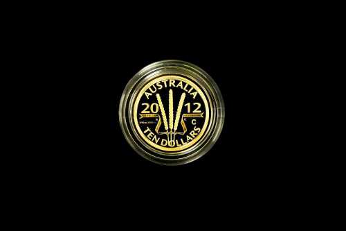 Wheat Sheaf Dollar 2012 $10 0.999 gold proof coin, 1/10 ounce