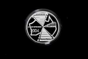 Adelaide to Darwin Railway 2004 $5 silver proof coin, 1oz