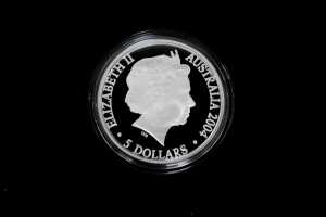 Adelaide to Darwin Railway 2004 $5 silver proof coin, 1oz - 2