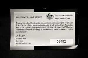 Adelaide to Darwin Railway 2004 $5 silver proof coin, 1oz - 5