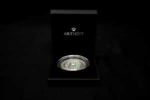 Mandala Art Celtic 2016 Fiji $10 silver antique finish coin, 3oz - 3