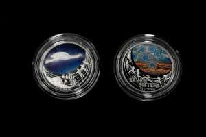 Two Star Dreaming 2020 $1 coloured fine silver uncirculated coins totalling 1oz