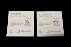 Two Star Dreaming 2020 $1 coloured fine silver uncirculated coins totalling 1oz - 6