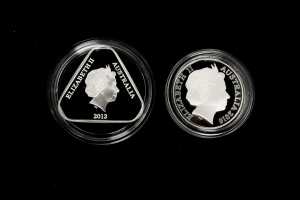 Two silver proof coins, totalling 35.93g - 2