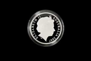 2007 Year of the Surf Lifesaver $5 0.999 silver proof coin, 36.31 grams - 2
