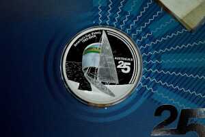 25th Anniversary of Australia II America's Cup Victory 2008 $1 silver proof coin, 1oz - 2