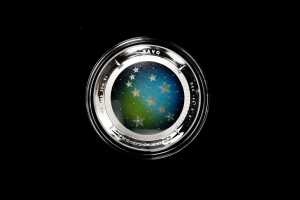 Pavo Southern Sky 2013 $5 silver proof colour printed domed coin, 1oz