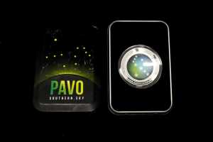 Pavo Southern Sky 2013 $5 silver proof colour printed domed coin, 1oz - 3