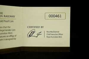 Centenary of the Trans-Australian Railway 2017 $10 'C' Mintmark 0.999 gold proof coin, 1/10 ounce - 4
