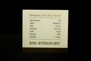 Centenary of the Trans-Australian Railway 2017 $10 'C' Mintmark 0.999 gold proof coin, 1/10 ounce - 5
