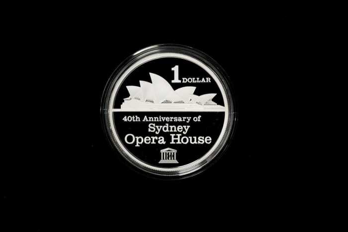Sydney Opera House 40th Anniversary 2013 $1 silver proof coin, 1oz