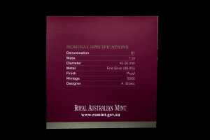 Sydney Opera House 40th Anniversary 2013 $1 silver proof coin, 1oz - 5