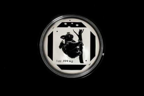 Australian Road Sign Series Koala 2014 $1 silver frosted uncirculated coin, 1oz