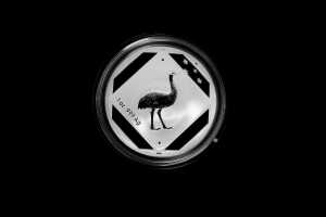 Australian Road Series Emu Road Sign 2015 $1 frosted uncirculated silver coin, 1oz