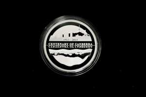 Centenary of Canberra 2013 $5 fine silver proof coin, 36.31g