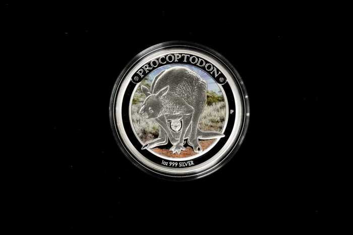 Procoptodon Megafauna 2013 $1 silver proof coin, 1oz
