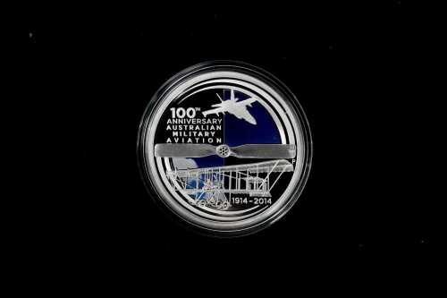 100th Anniversary of Military Aviation 2014 $1 silver proof coin, 1oz