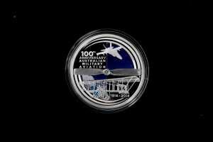 100th Anniversary of Military Aviation 2014 $1 silver proof coin, 1oz