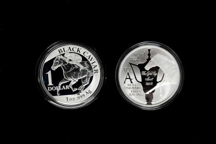 Black Caviar Perfection $1 silver proof two-coin set