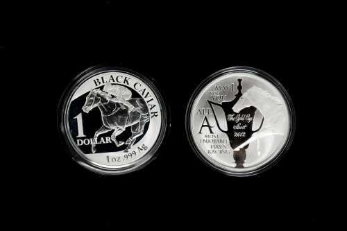 Black Caviar Perfection $1 silver proof two-coin set