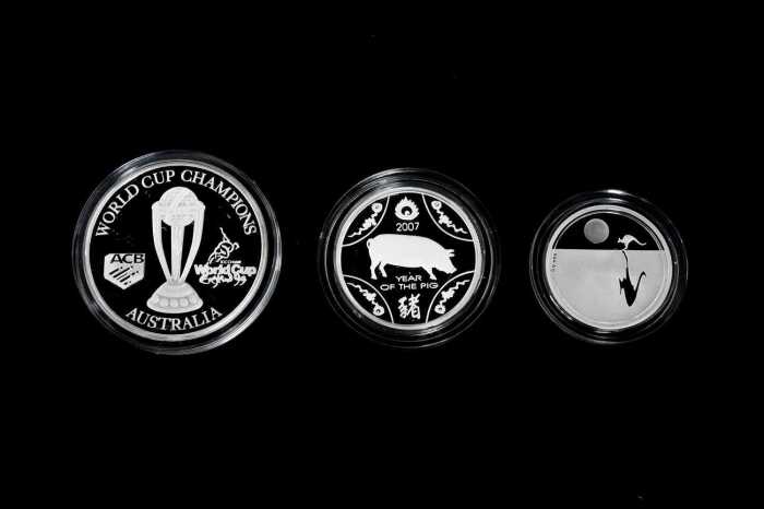 Three silver coins