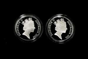 Two Birds of Australia $10 .925 silver proof coins, 20g each - 2