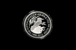 25th Anniversary Australian Kookaburra 2015 $1 silver proof coin, 1oz