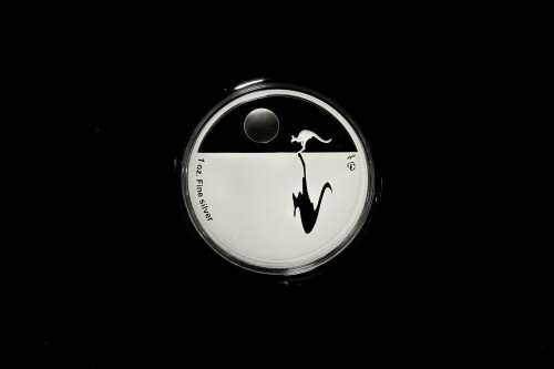 2009 Kangaroo at Sunset one ounce silver coin.