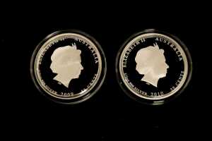 Two Australian Sea Life The Reef half ounce silver coins. - 2