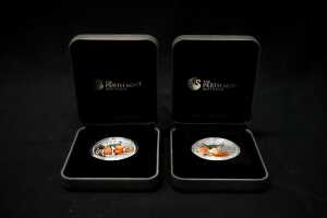 Two Australian Sea Life The Reef half ounce silver coins. - 3