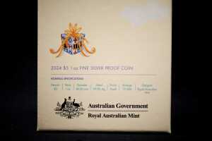 2024 $5 one ounce silver baby coin. - 5