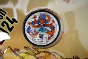 Two 2024 Year of the Dragon - half ounce silver coins. - 2
