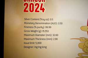 Two 2024 Year of the Dragon - half ounce silver coins. - 3