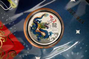 Two 2024 Year of the Dragon - half ounce silver coins. - 4