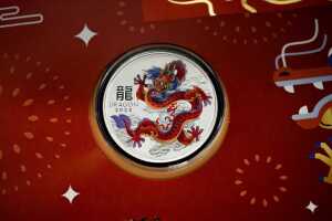 Two 2024 Year of the Dragon half ounce silver coins. - 4
