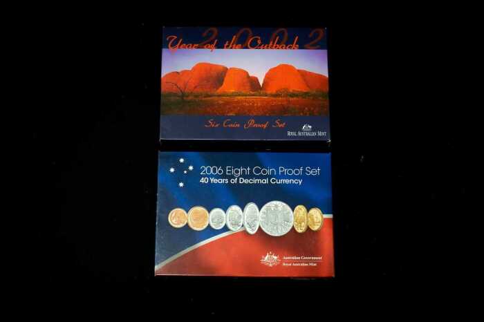 Two Australian proof coin sets