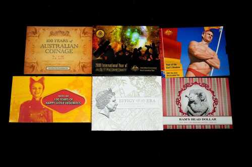 Six Australian decimal mint coin sets