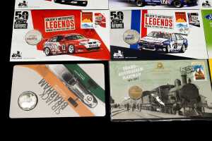 Group of motor racing-themed collectable coins and PNCs - 4
