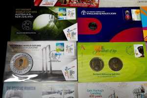 A group of History & Sport themed collectable coins and PNCs - 2