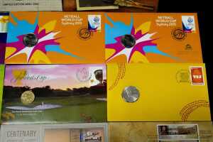 A group of History & Sport themed collectable coins and PNCs - 3