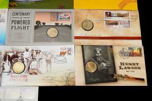 A group of History & Sport themed collectable coins and PNCs - 5