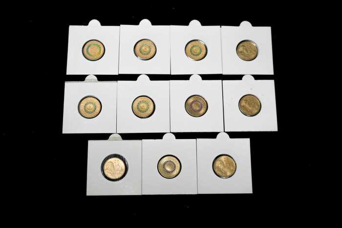 Group of Australian decimal coloured $2 coins
