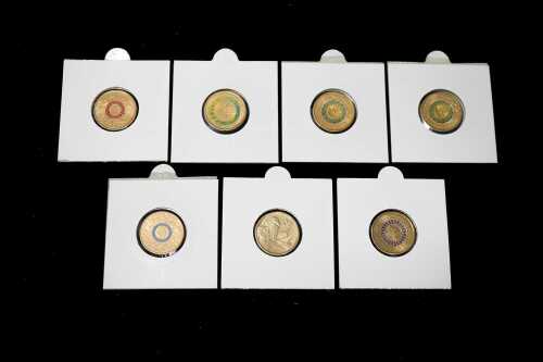 Group of Australian decimal coloured $2 coins